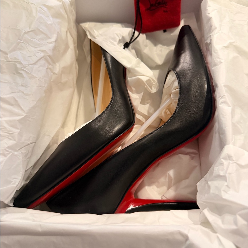 Christian Louboutin Black Heels with Red Soles size 8 (38)